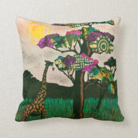 Giraffe sobre los aviones de África