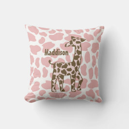 Cojín Decorativo Giraffe Spots Pink and Brown