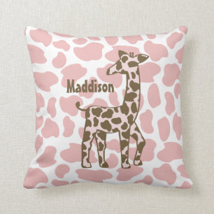 Cojín Decorativo Giraffe Spots Pink and Brown