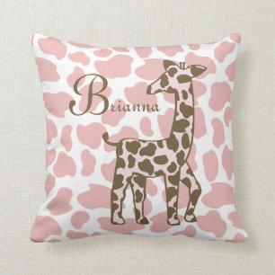 Cojín Decorativo Giraffe Spots Pink and Brown