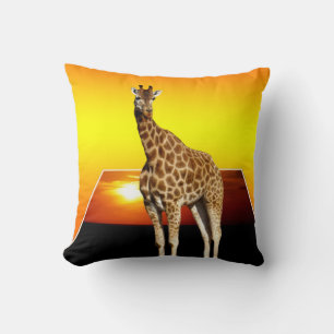 Cojín Decorativo Giraffe Sunshine Popout Art Throw Cushion.