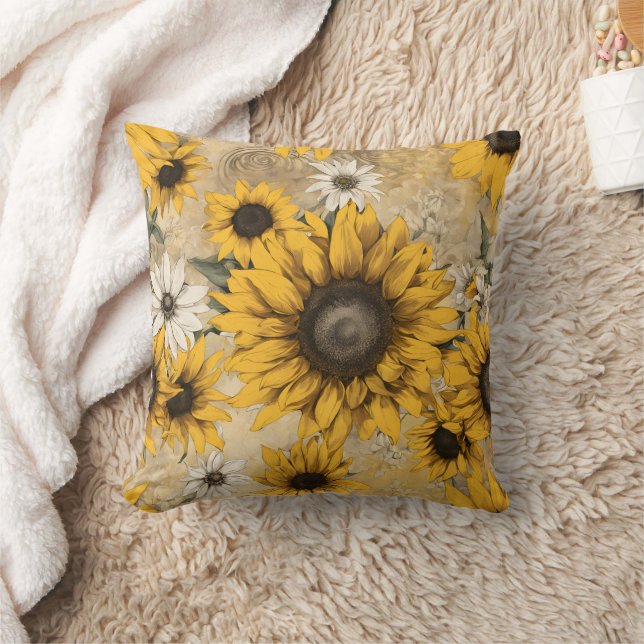 Cojín Decorativo Girasol (Manta)