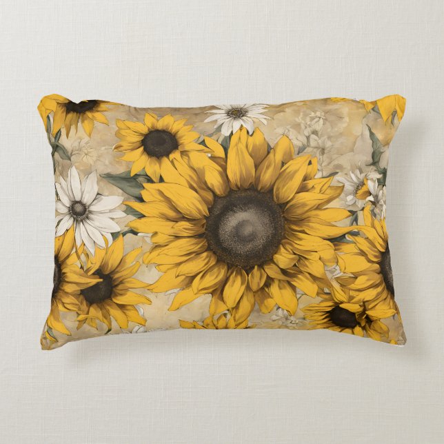 Cojín Decorativo Girasol (Anverso)