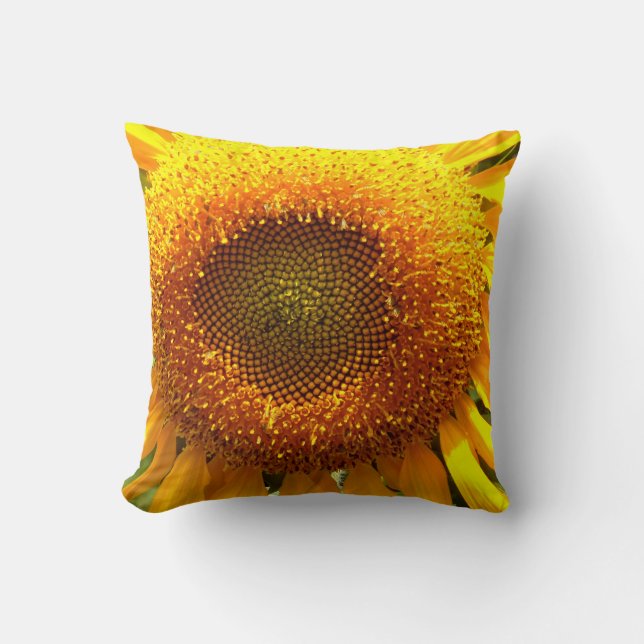 Cojín Decorativo Girasol amarillo elegante (Anverso)