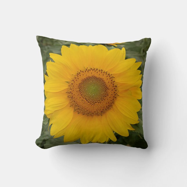 Cojín Decorativo Girasol amarillo soleado (Anverso)