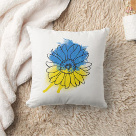 Cojín Decorativo Girasol azul y amarillo al estilo ucraniano