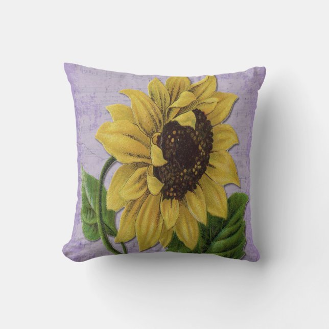 Cojín Decorativo Girasol bonito en partitura (Anverso)