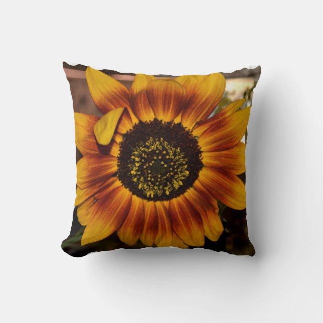 Cojín Decorativo Girasol brillante (Anverso)
