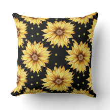 Girasol con fondo negro