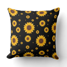 Girasol con fondo negro