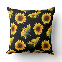 Girasol con fondo negro