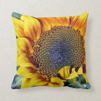 Cojín Decorativo Girasol con gotitas de agua