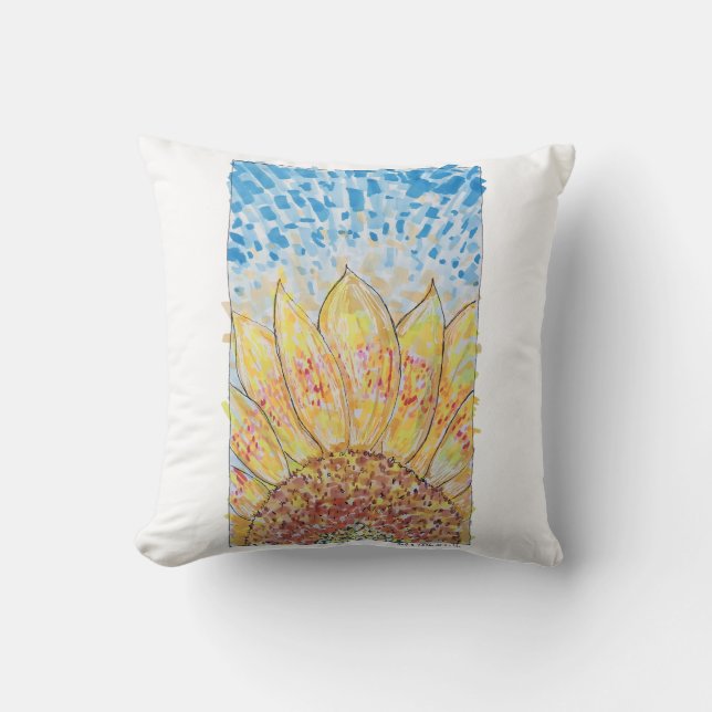 Cojín Decorativo Girasol Flor Radiante (Anverso)