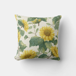Cojín Decorativo Girasol Floral Clásico Rústico y Elegante