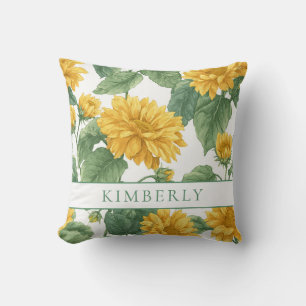 Cojín Decorativo Girasol Floral Clásico Rústico y Elegante