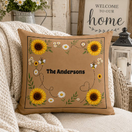 Cojín Decorativo Girasol Personalizado