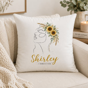 Cojín Decorativo Girasol personalizado cristiano Mi Dios, Tu Dios