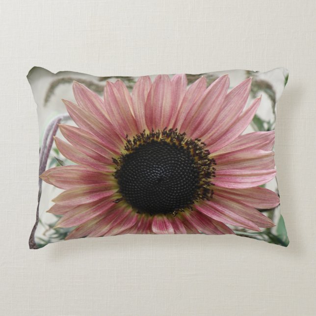 Cojín Decorativo Girasol rosa pálido (Anverso)