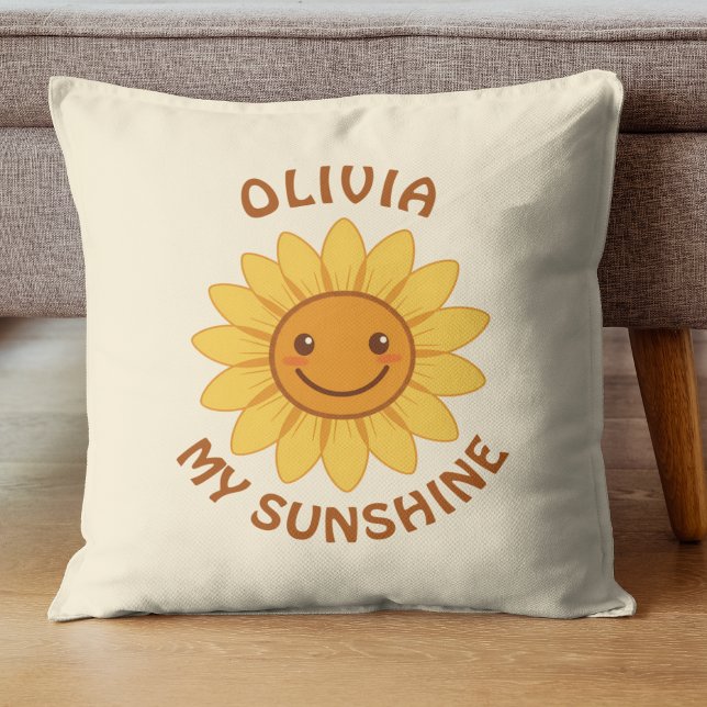 Cojín Decorativo Girasol sonriente alegre "Mi Sol" (Subido por el creador)