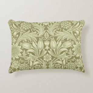 Cojín Decorativo Girasol William Morris Vintage Damasco Oliva