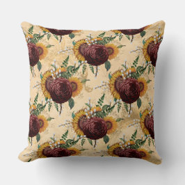 Cojín Decorativo Girasol y Ranunculus
