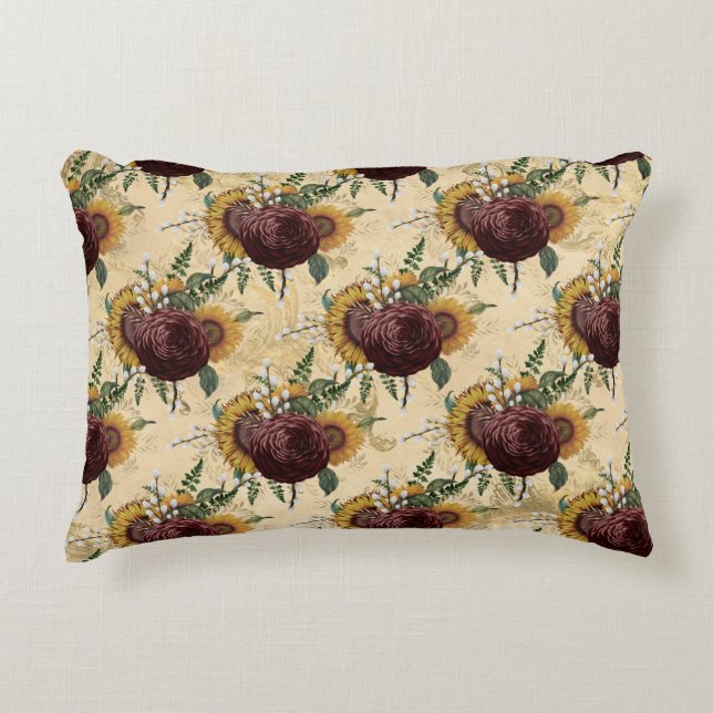 Cojín Decorativo Girasol y Ranunculus (Anverso)