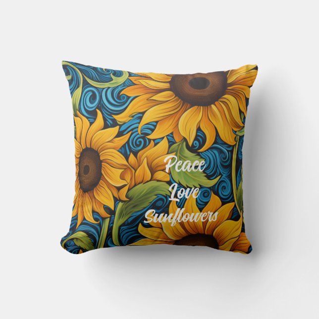 Cojín Decorativo Girasoles (Anverso)