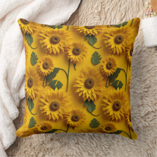 Cojín Decorativo girasoles 3d