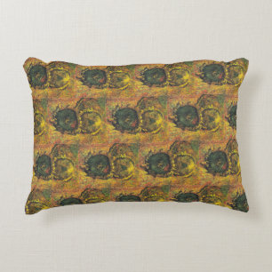 Cojín Decorativo Girasoles de Van Gogh - Arte Floral Dorado Vintage