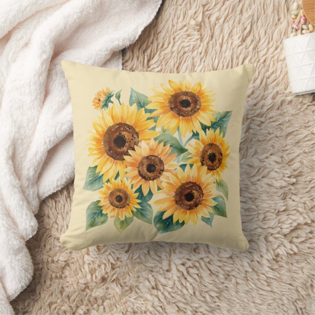 Cojín Decorativo Girasoles Rústicos (Manta)
