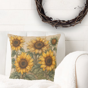 Cojín Decorativo Girasoles Rústicos 