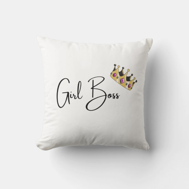 Cojín Decorativo Girl Boss Pillow (Anverso)