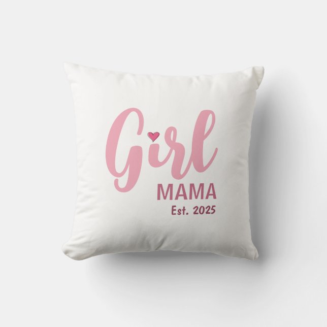 Cojín Decorativo Girl Mama Est. Personalized Gift (Anverso)