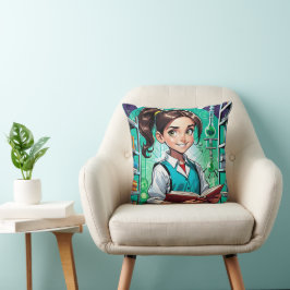 Cojín Decorativo Girls Love Science!