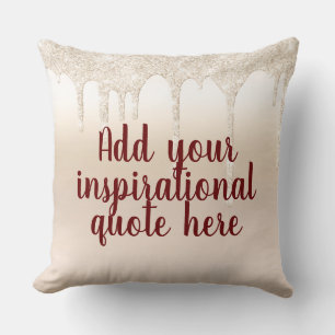 Cojín Decorativo Girly Gold Luxury Drin Dripping Glam Script