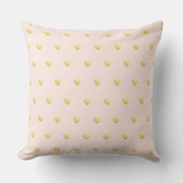 Cojín Decorativo Girly Hearts Rubor Pink Gold