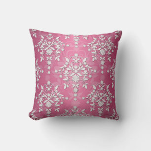 Cojín Decorativo Girly Princess Pink Daisy Damask