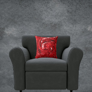 Cojín Decorativo Giro blanco negro rojo