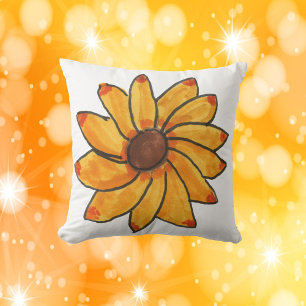 Cojín Decorativo Giro de mano amarillo giratorio