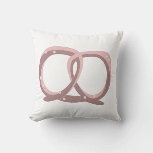Cojín Decorativo Giro de Pretzel Salado Rosa 
