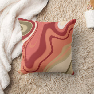 Cojín Decorativo Giro personalizado del arco iris rojo rosado moder