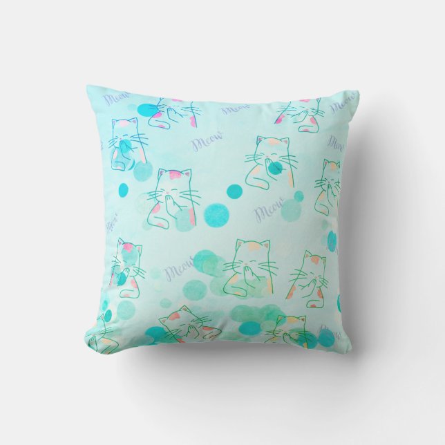 Cojín decorativo gitano verde y rosa (Anverso)