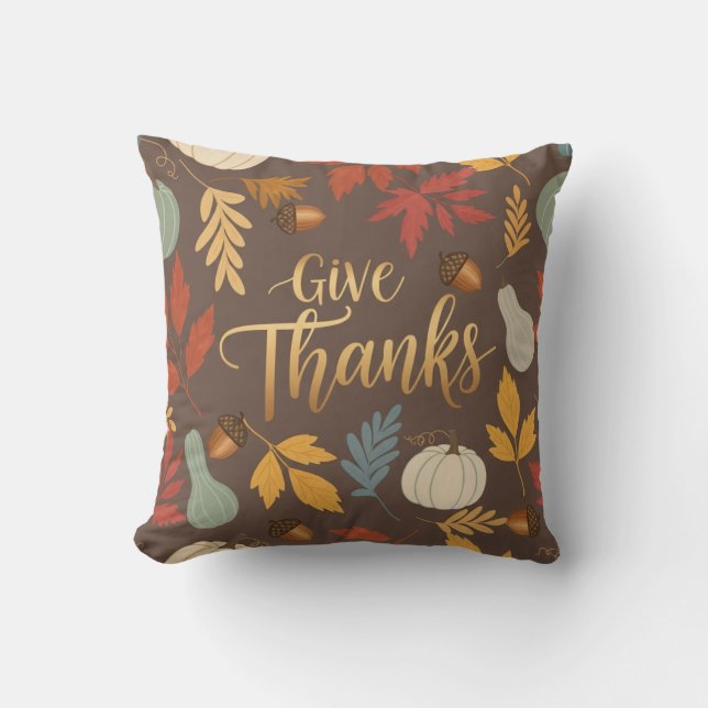 Cojín Decorativo Give thanks (Anverso)