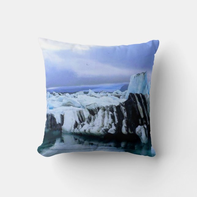 Cojín Decorativo Glaciar de Islandia - (Anverso)