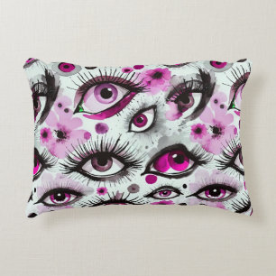 Cojín Decorativo Glam Eyes and Lashes color de agua rosa