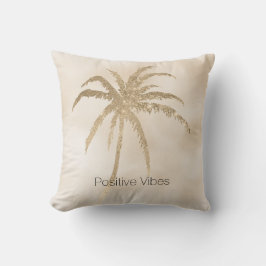 Cojín Decorativo Glam Gold Tropical Palm Tree Ombre