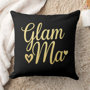Cojín Decorativo Glam Ma Corazón de Oro Mamá Abuela Día de la Madre