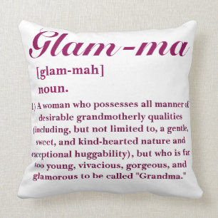 Cojín Decorativo "Glam-mamáes", la abuela glamorosa del personaliz