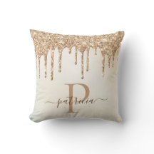 Glam Oro Brillo Gotea Monograma Elegante