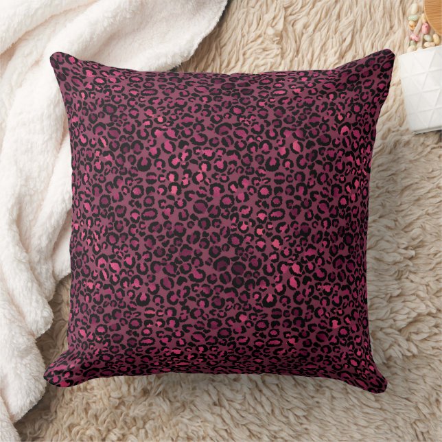 Cojín Decorativo Glam Pink Black Leopard Print (Manta)